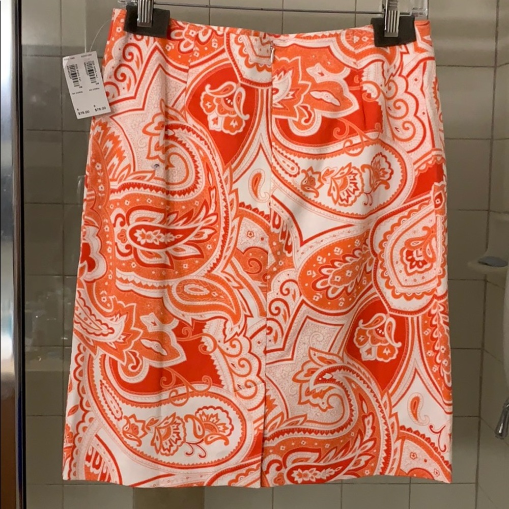 Orange and white skirt